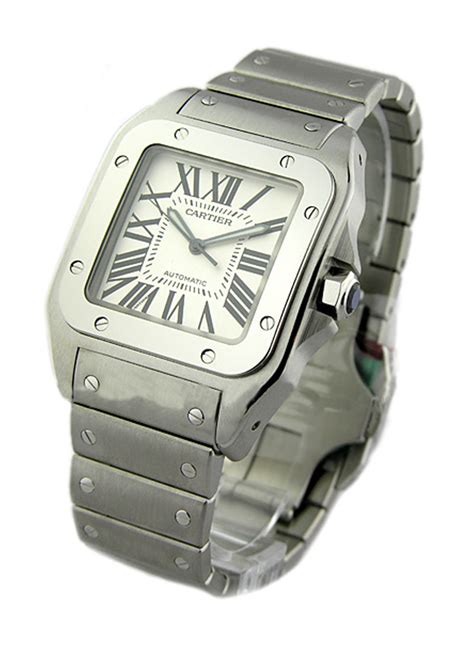 bracelet cuir cartier santos|cartier santos 100 xl size.